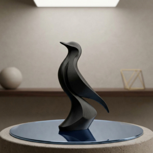 Minimalist 3D Printed Birdie Figurine