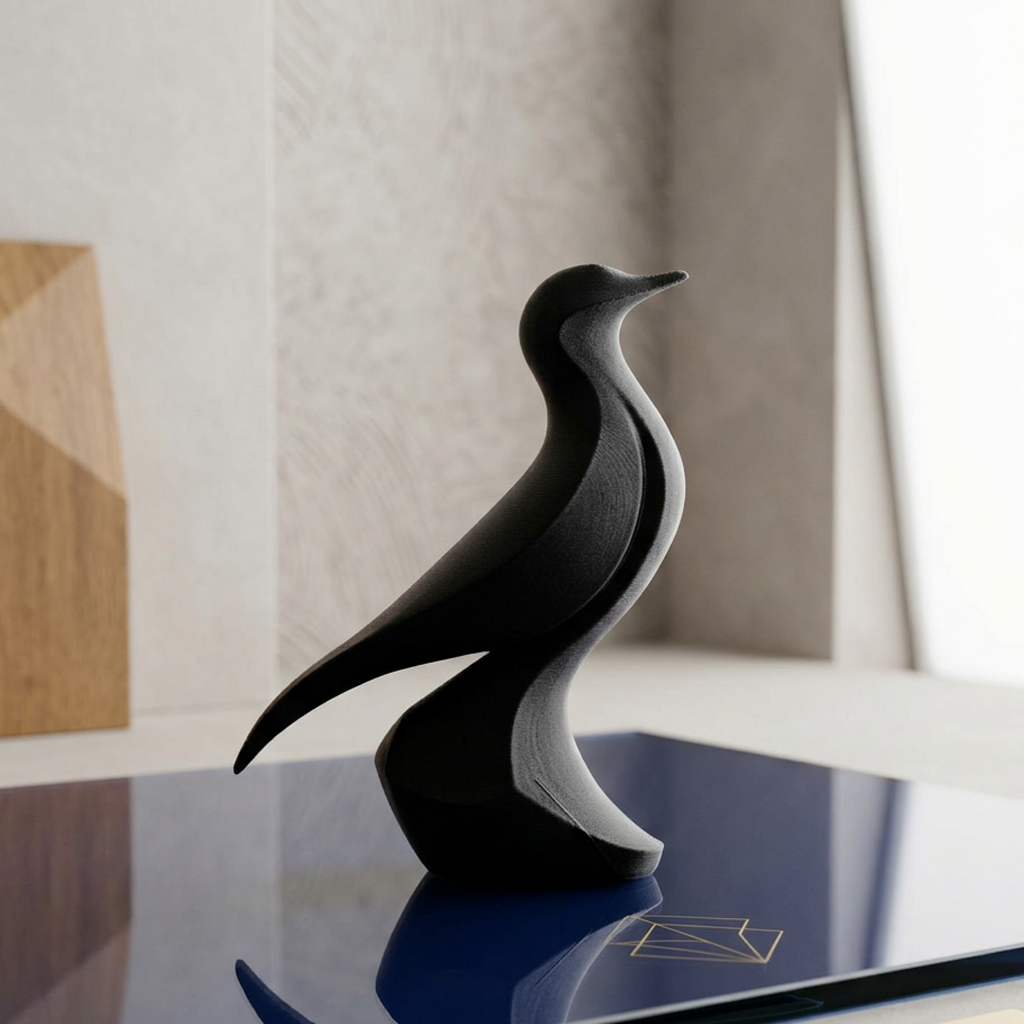 Minimalist 3D Printed Birdie Figurine - Image 3