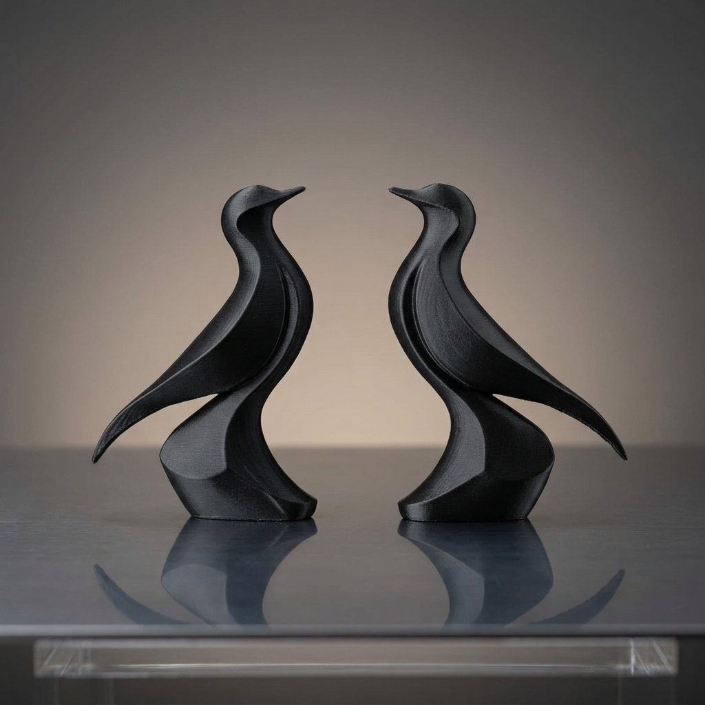 Minimalist 3D Printed Birdie Figurine - Image 2