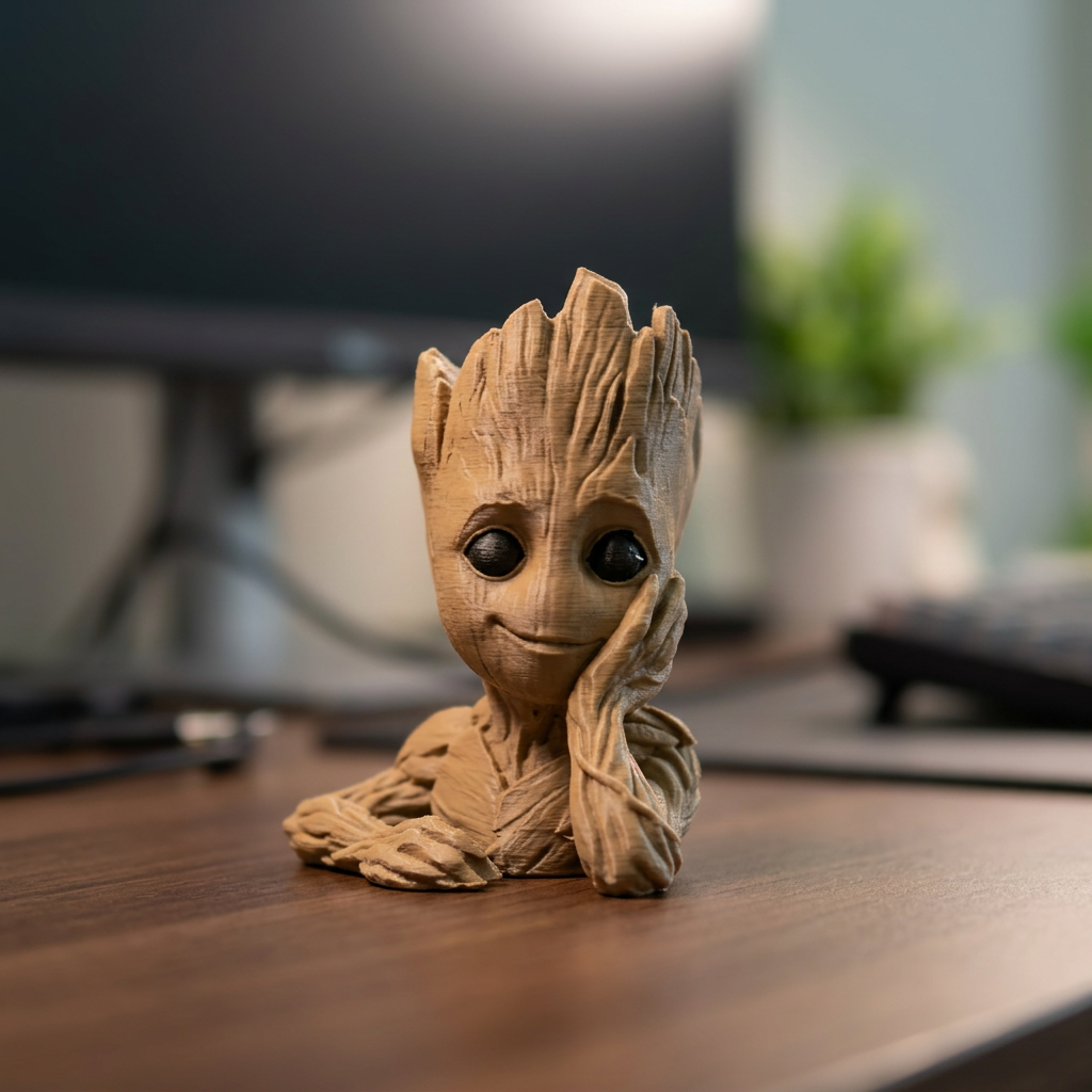Baby Groot Desk Decor & Mini Planter Figurine - Image 2