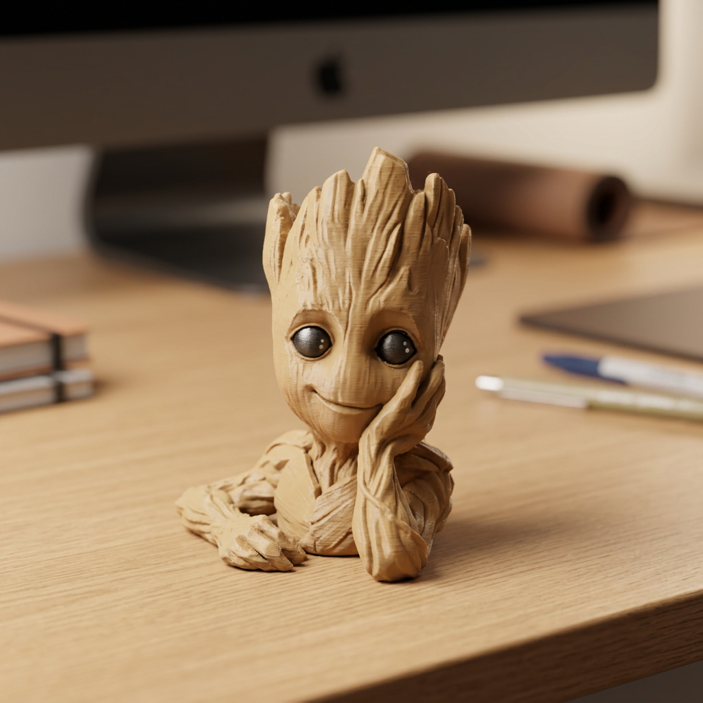 Baby Groot Desk Decor & Mini Planter Figurine