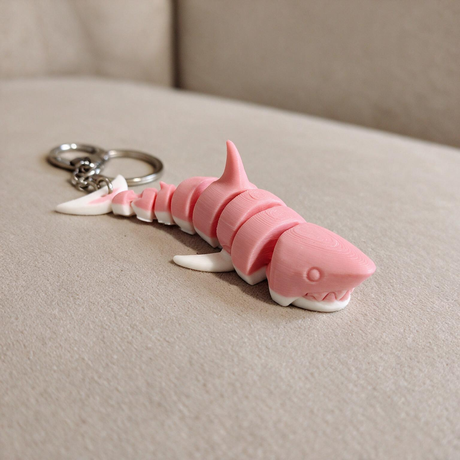 Flexi-Shark Fidget Keychain - Image 2