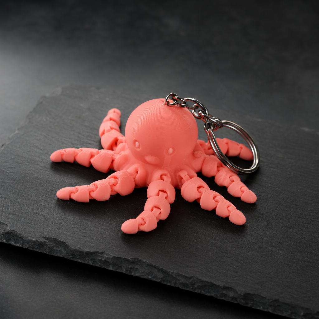 Cute Flexi-Octopus Keychain - Image 4