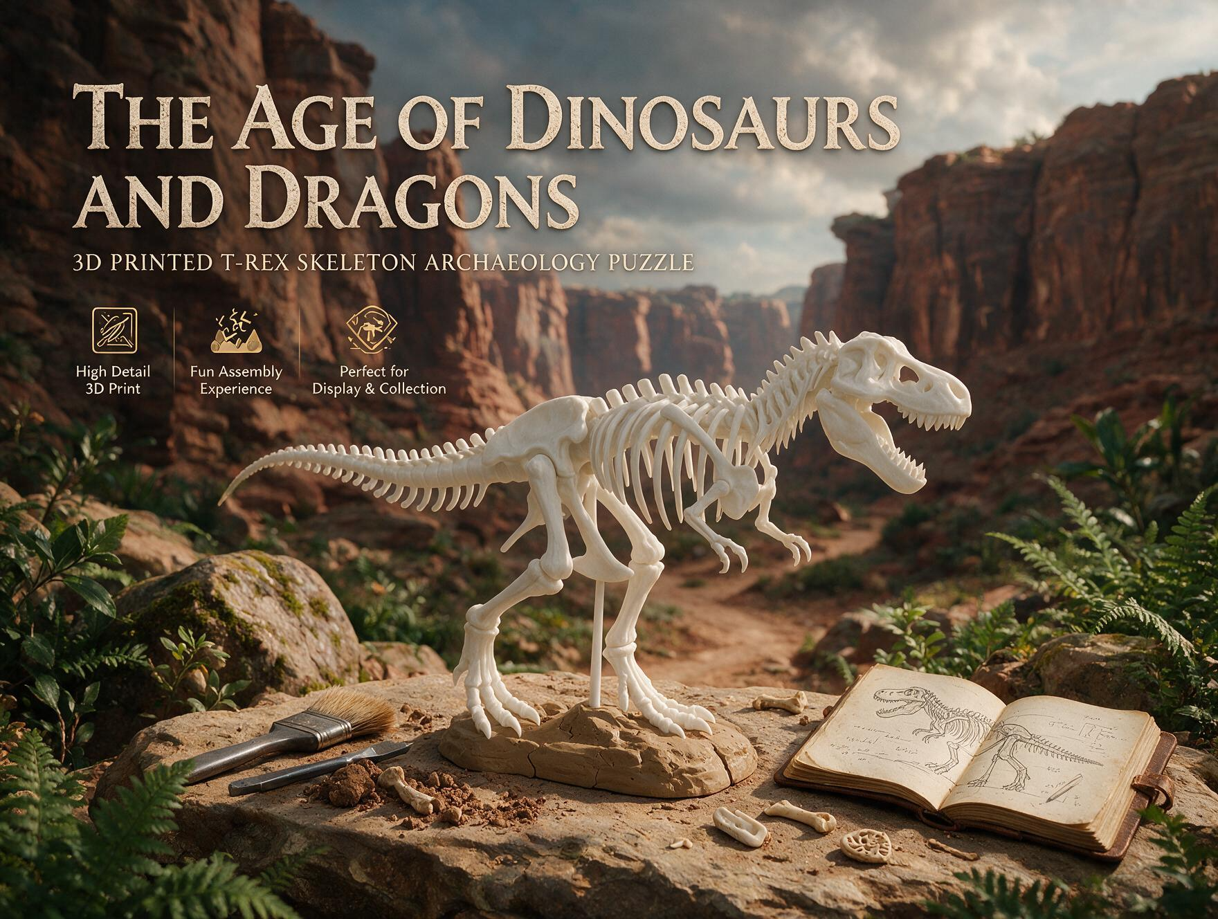 T-Rex Skeleton Archeology Puzzle