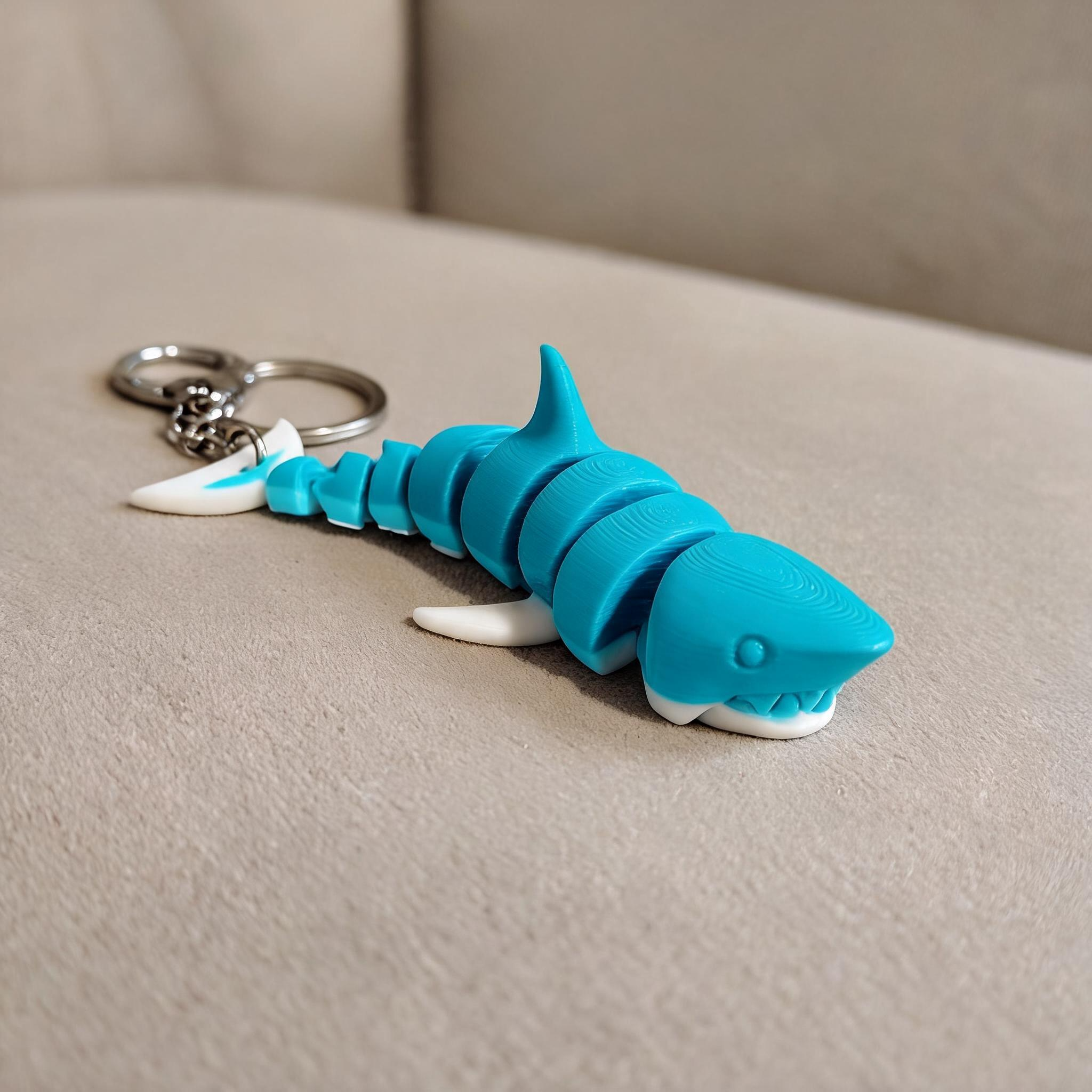 Flexi-Shark Fidget Keychain - Image 3
