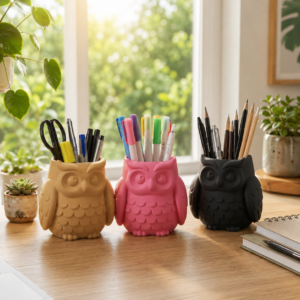 Owl Pen & Brush Holder