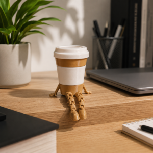Articulated Coffee To-Go Cup Figurine