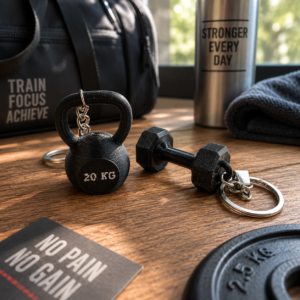 Fitness Gym Keychain Set