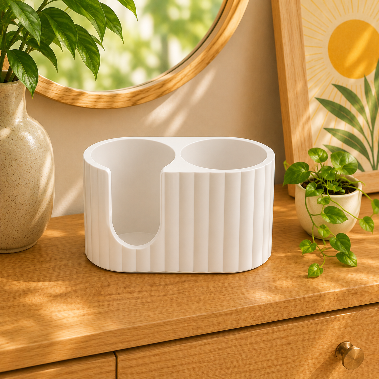 Dual-Compartment Cotton Pad & Q-Tip Holder - Image 2