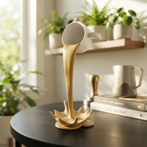 Floating Coffee Splash Sculpture