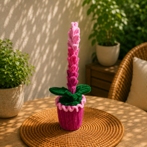 Pipe Cleaner Pink Ombré Hyacinth Potted Sculpture
