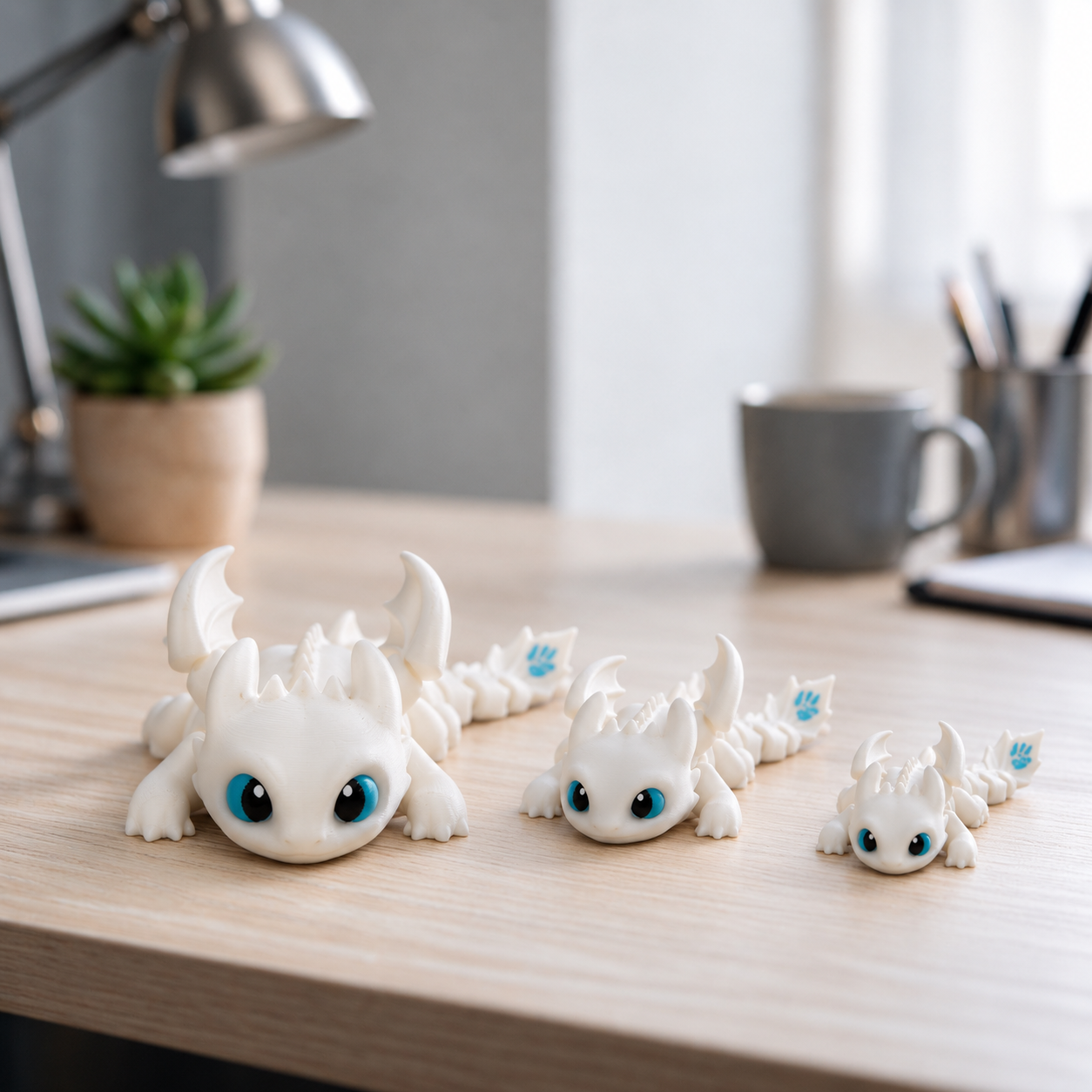 Flexi Night Fury & Light Fury Dragons