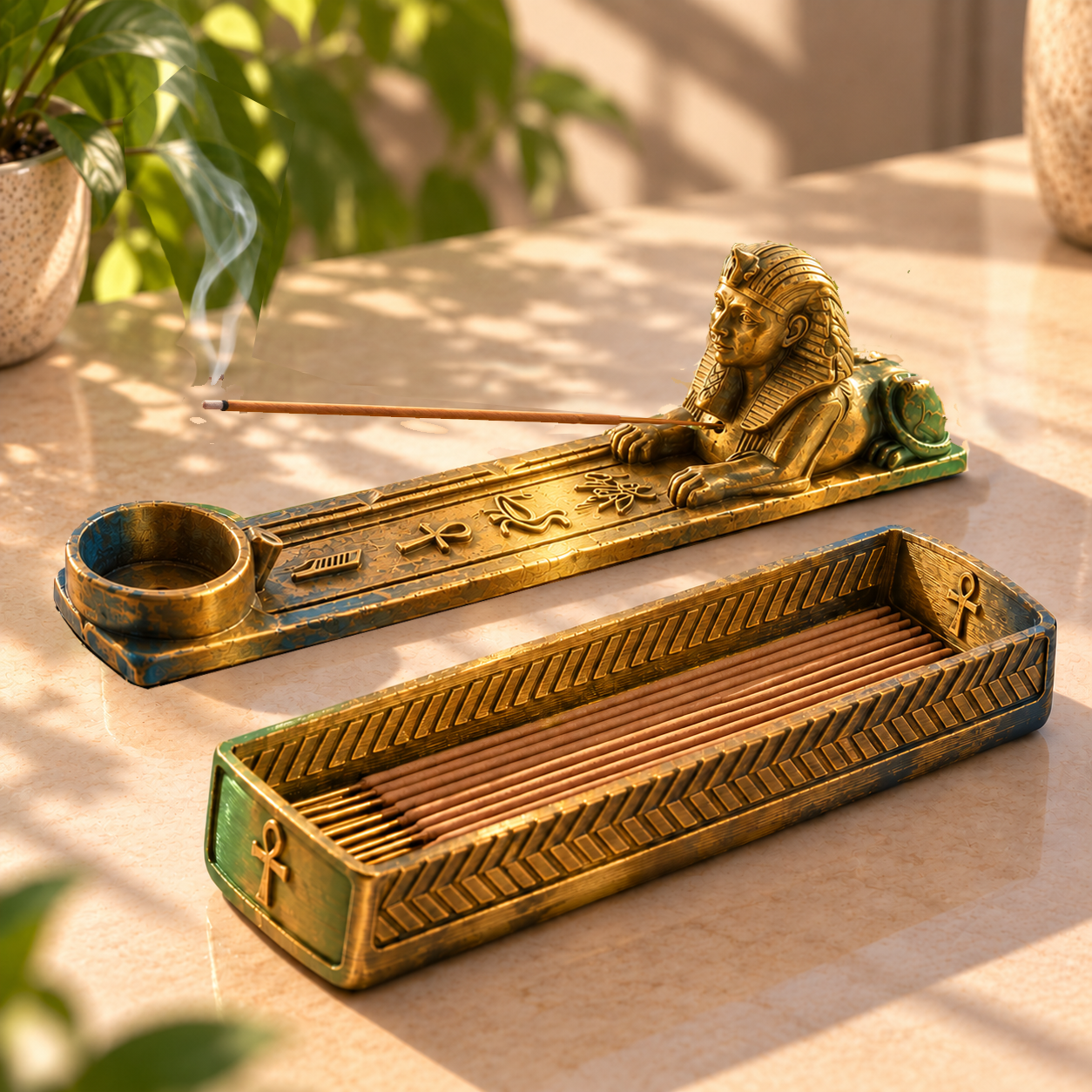 Sphinx Incense Holder & Storage Box